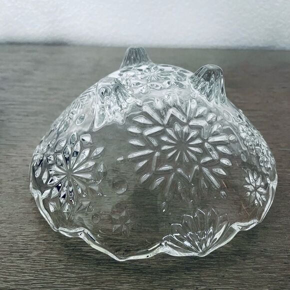 Snowflake Crystal Holiday Candy Bowl Dish - Picture 5 of 5